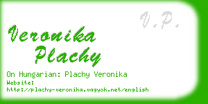 veronika plachy business card